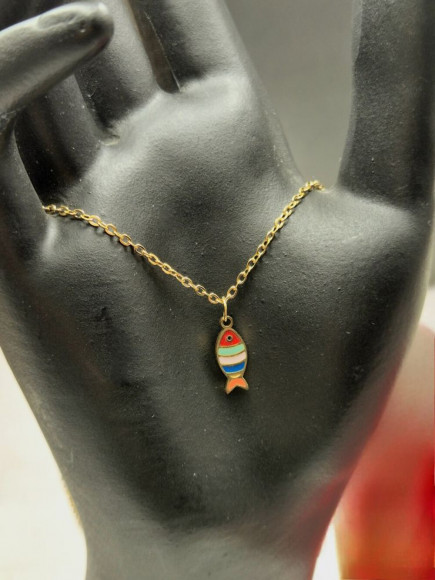 Колье медицинская сталь с напылением золотом J10571CJJ Колье медицинская сталь с напылением золотом J10571CJJ