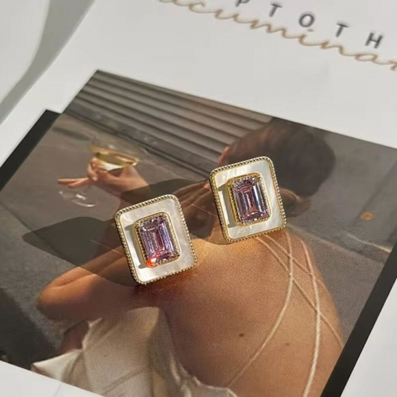 Серьги медь с напылением золотом J10473CJJ