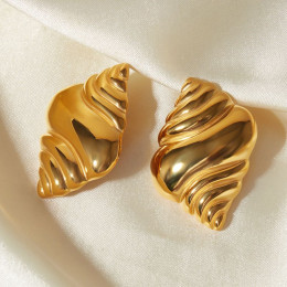 Серьги медицинская сталь напыление золотом 1J12384CJJ