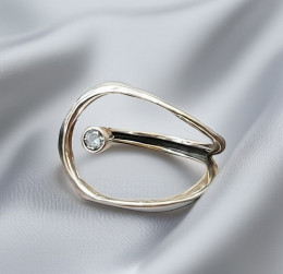 Кольцо открытое медь с напылением платины 1J11929CJJ