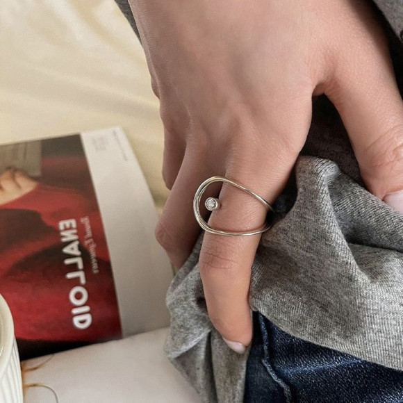 Кольцо открытое медь с напылением платины 1J11929CJJ