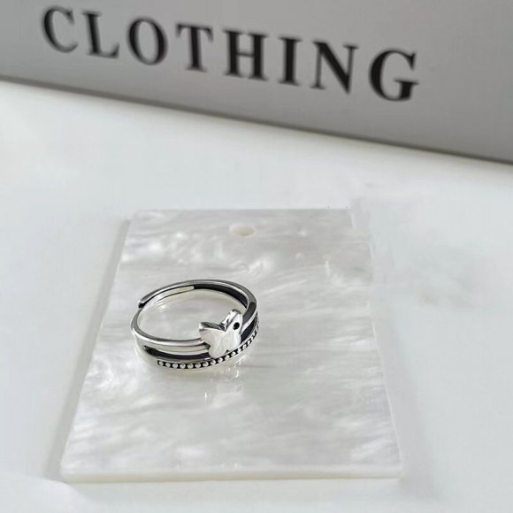 Кольцо открытое медь с напылением платины бабочки 1J11931CJJ Кольцо открытое медь с напылением платины бабочки 1J11931CJJ