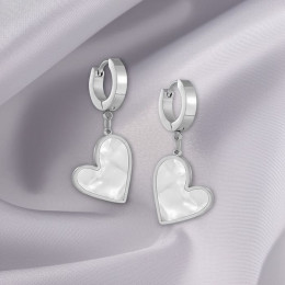 Серьги Висячие Сердца черные J10001CJJ Серьги Висячие Сердца черные J10001CJJ