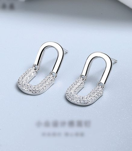 Стальные серьги-гвоздики на колечке J10246CJJ