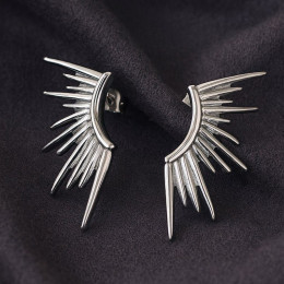 Дизайнерские серьги-крылья с острыми лучами 1J12439CJJ Дизайнерские серьги-крылья с острыми лучами 1J12439CJJ