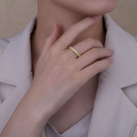 Кольцо медь напыление золотом 1J12079CJJ