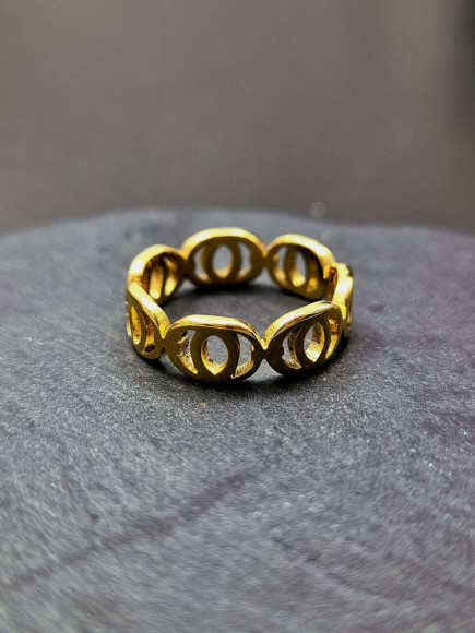 Широкое кольцо с овальными просветами J11372CJJ Широкое кольцо с овальными просветами J11372CJJ