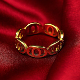 Кольцо медицинская сталь с напылением золотом J11372CJJ Кольцо медицинская сталь с напылением золотом J11372CJJ