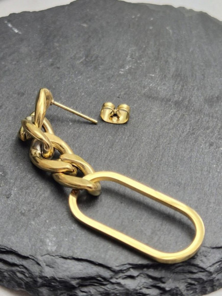 Серьги медицинская сталь с напылением золотом J10863CJJ Серьги медицинская сталь с напылением золотом J10863CJJ