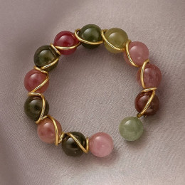 Кольцо имитация турмалина ювелирный сплав 1J12173CJJ Кольцо имитация турмалина ювелирный сплав 1J12173CJJ