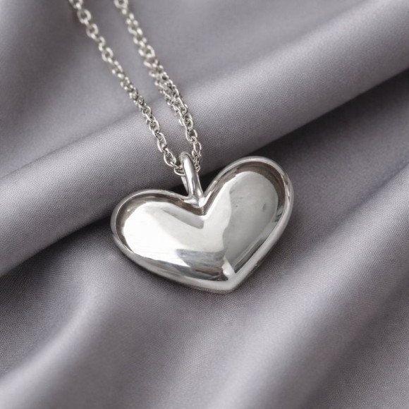 Цепочка с кулоном сердце ювелирный сплав 1J12392_1CJJ