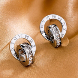 Висячие серьги-кольца с римскими цифрами 1J12498CJJ Висячие серьги-кольца с римскими цифрами 1J12498CJJ