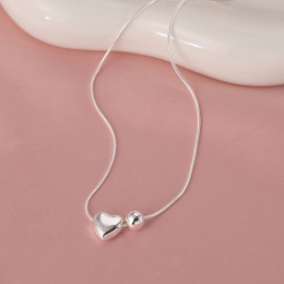 Цепочка с кулоном сердце ювелирный сплав 1J12392CJJ