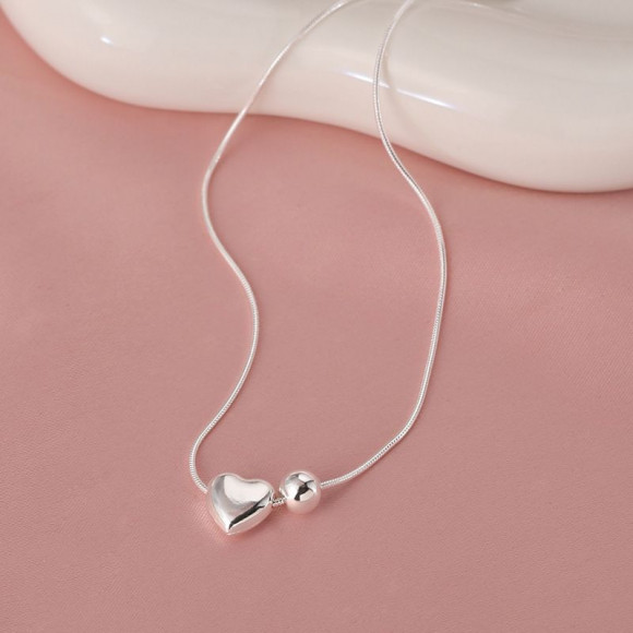 Цепочка с кулоном сердце ювелирный сплав 1J12392CJJ