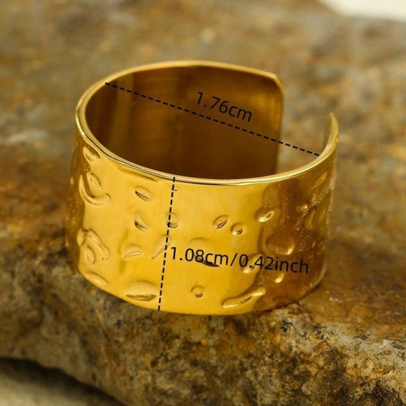 Кольцо медицинская сталь напыление золотом 1J12167CJJ Кольцо медицинская сталь напыление золотом 1J12167CJJ