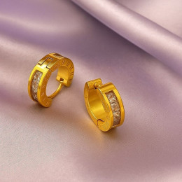 Серьги-кольца конго с дорожкой из прямоугольных страз J10250CJJ Серьги-кольца конго с дорожкой из прямоугольных страз J10250CJJ