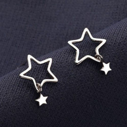 Стильные серьги-пусеты контурные звезды 1J11829CJJ Стильные серьги-пусеты контурные звезды 1J11829CJJ