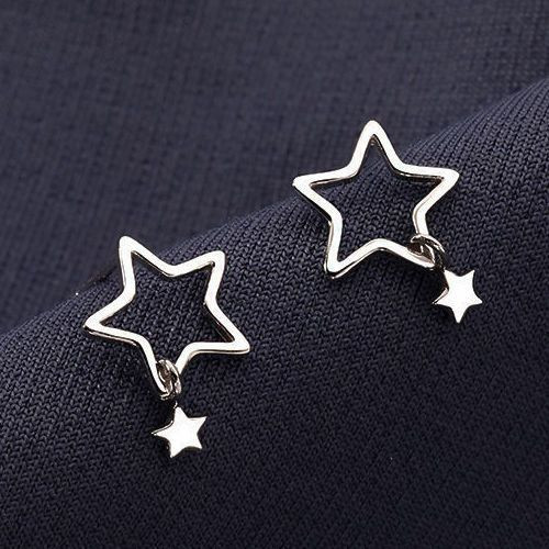 Стильные серьги-пусеты контурные звезды 1J11829CJJ Стильные серьги-пусеты контурные звезды 1J11829CJJ