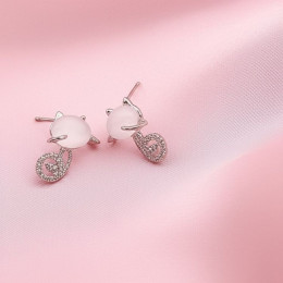 Серьги медь с напылением платиной J10705CJJ