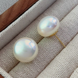 Элегантные серьги-пусеты крупные жемчужины 1J11819CJJ Элегантные серьги-пусеты крупные жемчужины 1J11819CJJ