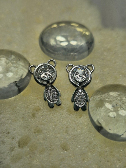 Серьги медь с напылением платиной J10706CJJ