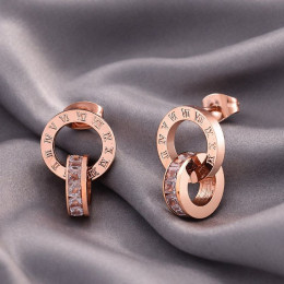 Висячие серьги с римскими цифрами Розовое золото 1J12500CJJ Висячие серьги с римскими цифрами Розовое золото 1J12500CJJ