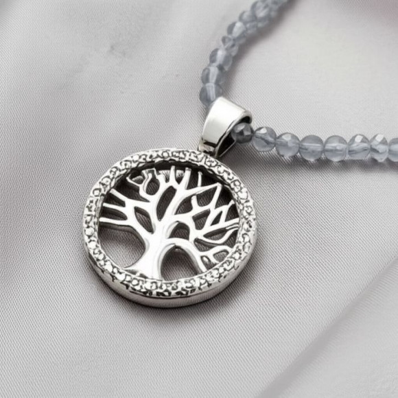 Бусы из бисера «Древо жизни» в ажурном круге J10733CJJ Бусы из бисера «Древо жизни» в ажурном круге J10733CJJ