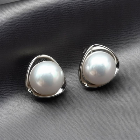 Серьги медь с напылением платиной J10708CJJ Серьги медь с напылением платиной J10708CJJ