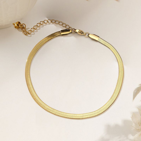 Браслет-цепочка плоского змеиного плетения 1J12000CJJ
