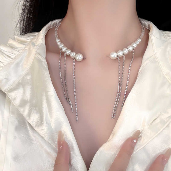 Колье ювелирный сплав жемчуг 1J12226CJJ