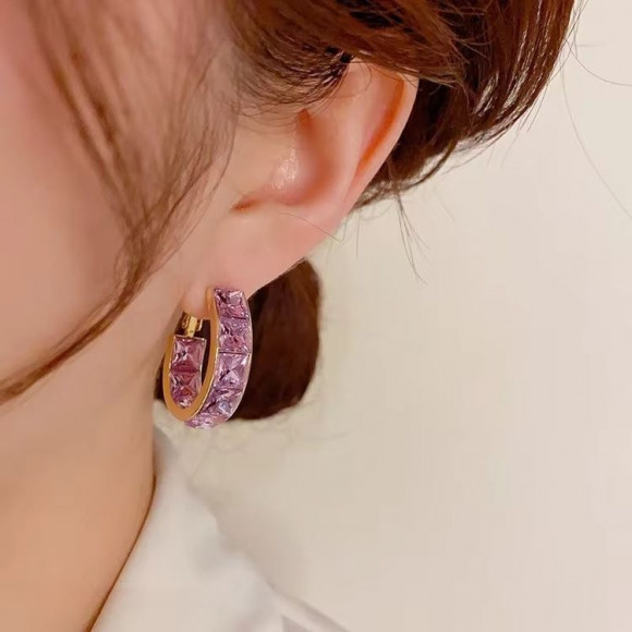 Серьги медь с напылением золотом J10488CJJ