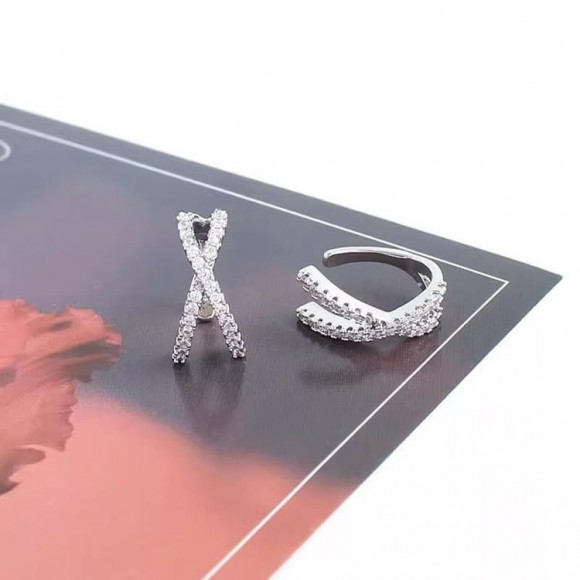 Серебристый кафф Перекрестие 1J11401CJJ