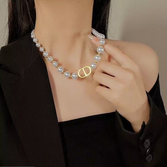 Колье медицинская сталь жемчуг 1J12227CJJ Колье медицинская сталь жемчуг 1J12227CJJ