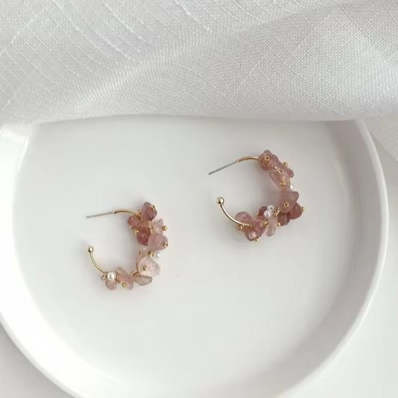 Серьги ювелирный сплав с серебряным гвоздиком J10452CJJ