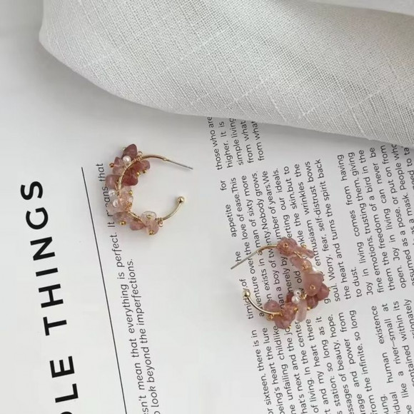 Серьги ювелирный сплав с серебряным гвоздиком J10452CJJ