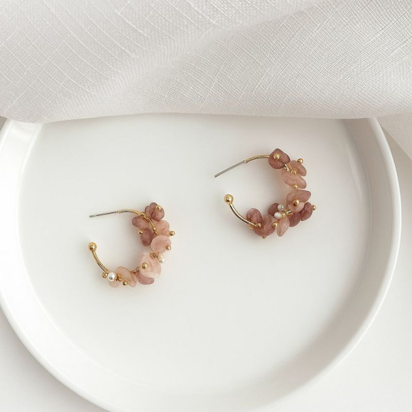 Серьги ювелирный сплав с серебряным гвоздиком J10452CJJ