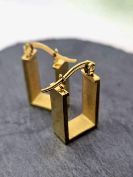 Серьги медицинская сталь с напылением золотом J11287CJJ Серьги медицинская сталь с напылением золотом J11287CJJ