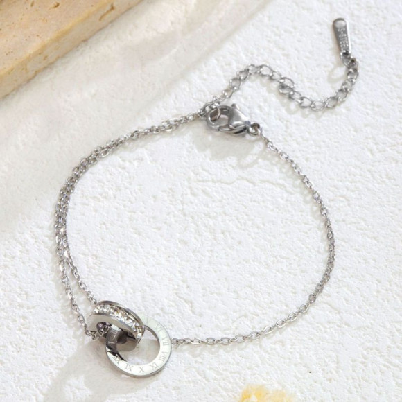 Браслет-цепочка с подвеской в виде колец 1J12003CJJ