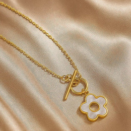 Колье медицинская сталь с напылением золотом J10813CJJ