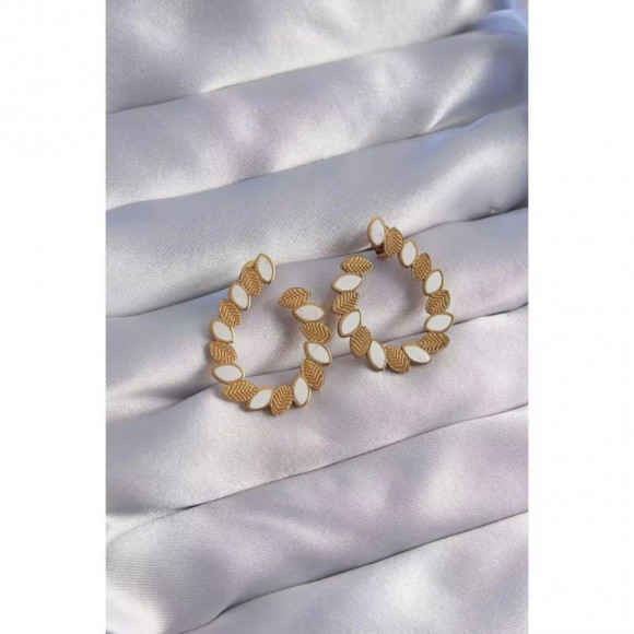 Серьги медицинская сталь с напылением золотом J11288CJJ