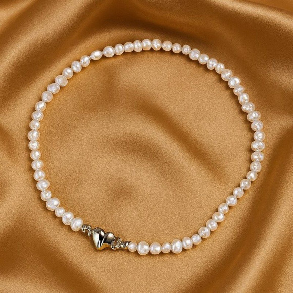 Чокер с магнитным замком сердце жемчуг 1J12399CJJ