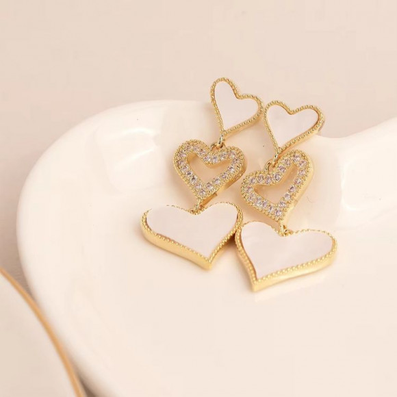 Серьги медь с напылением золотом J10499CJJ