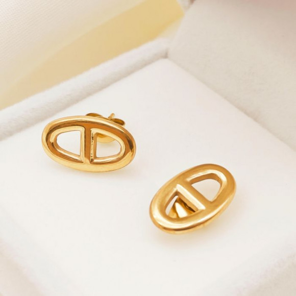 Стальные серьги с напылением золотом кулоном CD J10126CJJ Стальные серьги с напылением золотом кулоном CD J10126CJJ