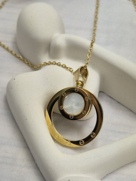 Колье медицинская сталь с напылением золотом J10815CJJ Колье медицинская сталь с напылением золотом J10815CJJ