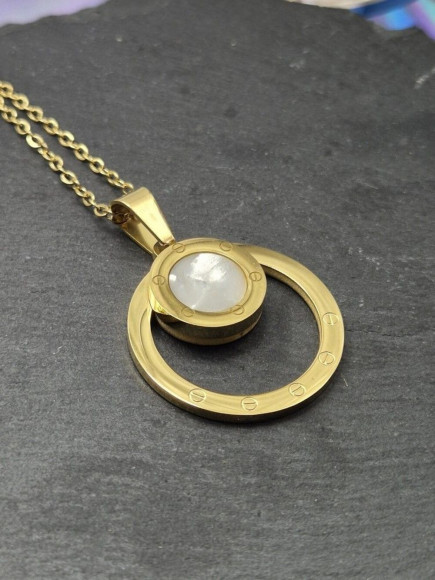 Колье медицинская сталь с напылением золотом J10815CJJ Колье медицинская сталь с напылением золотом J10815CJJ