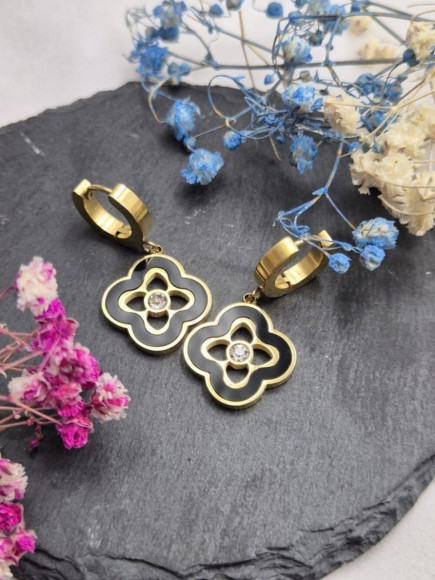 Серьги медицинская сталь с напылением золотом J10886CJJ Серьги медицинская сталь с напылением золотом J10886CJJ