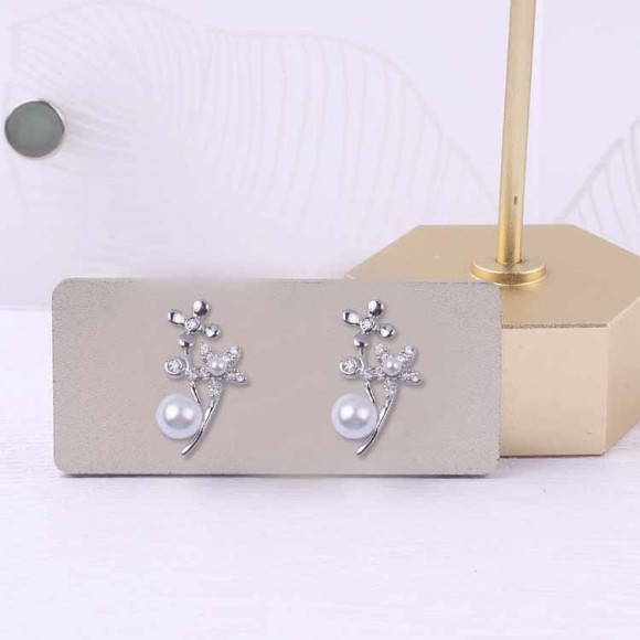 Серьги медь с напылением платиной J10690CJJ Серьги медь с напылением платиной J10690CJJ