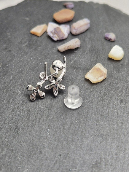 Серьги медь с напылением платиной J10690CJJ Серьги медь с напылением платиной J10690CJJ