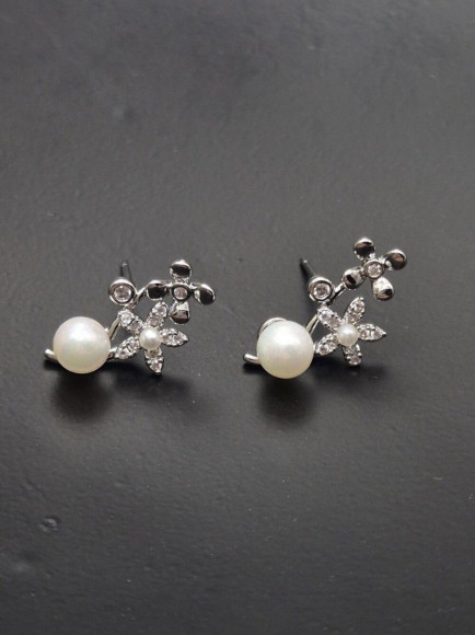 Серьги медь с напылением платиной J10690CJJ Серьги медь с напылением платиной J10690CJJ