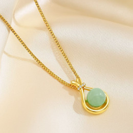 Колье медицинская сталь с напылением золотом J10818CJJ